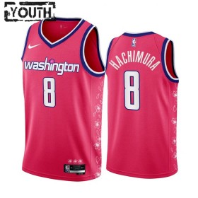 Camiseta Niños Washington Wizards Rui Hachimura 8 2022-23 City Edition Flor De Cerezo Rosa Swingman